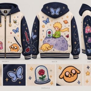 Little Prince Cartoon Custom Varsity Jacket